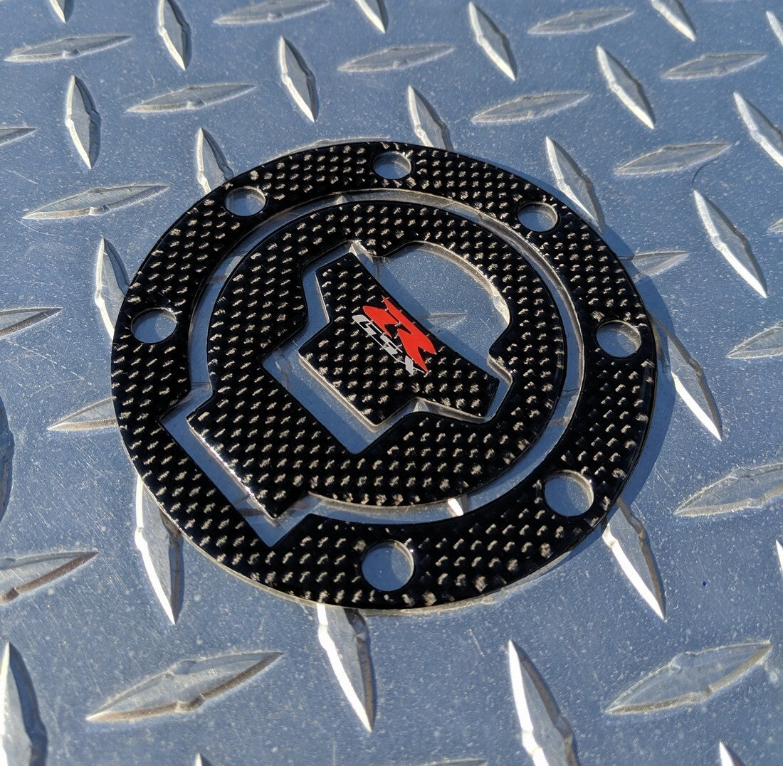 1992 - 2003 GSX-R 600 750 REAL Carbon Fibre Fuel Gas Cap Pad Decal GSXR GSX-R750