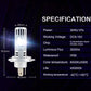 2 x H4 LED Headlight Bulbs 100W 6500K 9003 HB2 High / Low Dual Beam Globes